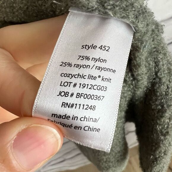 Barefoot Dreams Women's Cardigan M Green Open Front Long Sleeve Casual - Picture 5 of 7